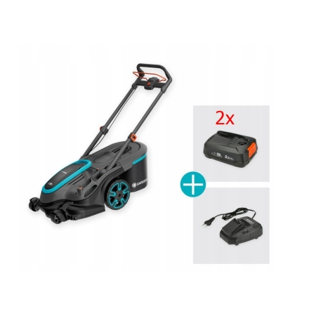 Kosiarka akumulatorowa POWERMAX DUO GARDENA 14646-65 46cm kosz 50L 2x2,5ah