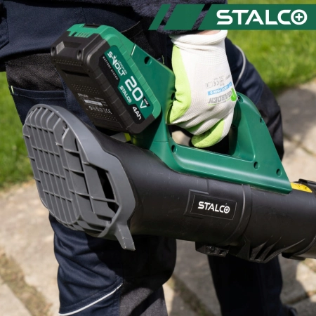 STALCO DMUCHAWA DO LIŚCI AKU BLS20-140 + BATERIA 4AH + ŁADOWARKA — zestaw 3 produktów