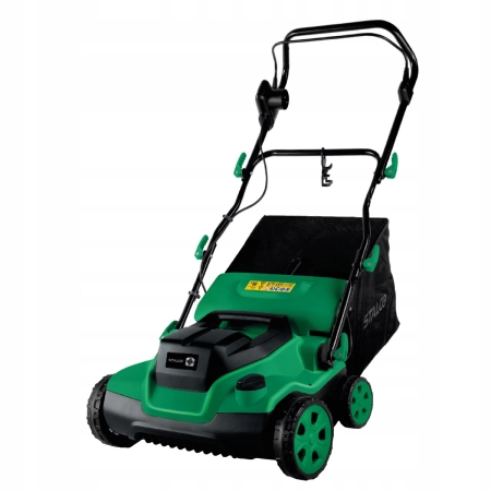 WERTYKULATOR AERATOR ELEKTRYCZNY 4W1 ZBIERA ZAMIATA LIŚCIE 38CM KOSZ 50L