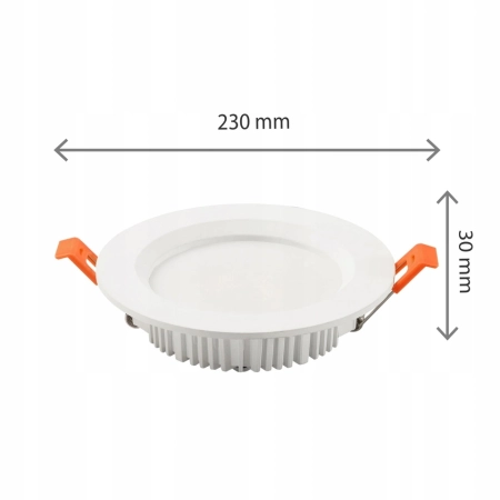 Downlight DURE 3 MAX 28W 230V 110st IP44 IK06 Fi230x30 biały okrągły