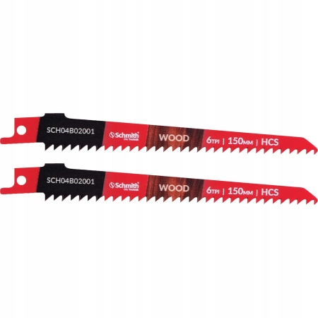 SCHMITH BRZESZCZOT DO PIŁY SZABLASTER 150MM 6TPI DO DREWNA 2 SZT