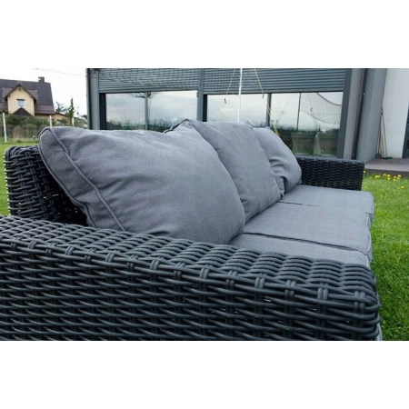 KETER CALIFORNIA LONGUE SOFA 3 OSOBOWA STOLIK + PODNÓŻEK MEBLE OGRODOWE