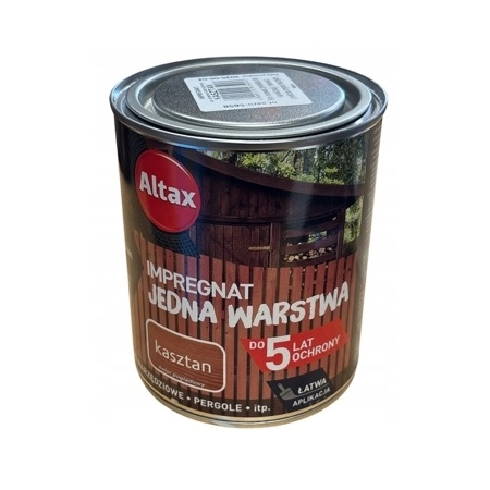 Impregnat do drewna Altax Jedna Warstwa kasztan 0,75l / 750ml