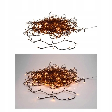 EKVIP LAMPKI CHOINKOWE LED 100 m IP44 1000 LED CIEPŁA BIAŁA