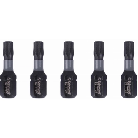 BIT UDAROWY TORX TT25 25mm KOŃCÓWKA MAGNETYCZNA BITY ZESTAW 5szt SCHMITH