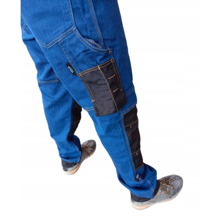 STALCO SPODNIE ROBOCZE DO PASA JEANS JEANSY CORDURA 3M ZAMEK YKK ROZ. L V2
