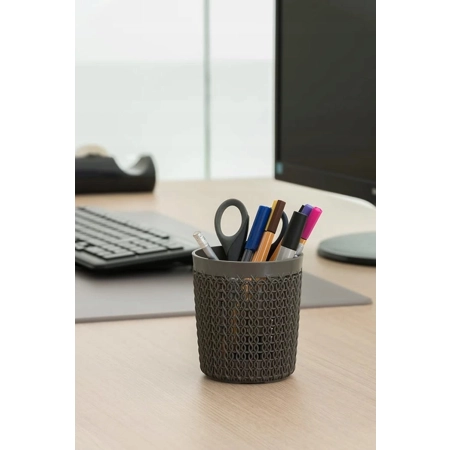 CURVER KOSZYK OKRĄGŁY KNIT S BIAŁY