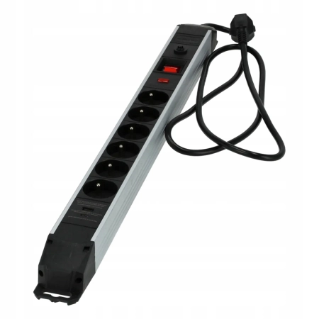SCHMITH LISTWA ALU 6 GNIAZD 3M USB 3X1,5MM