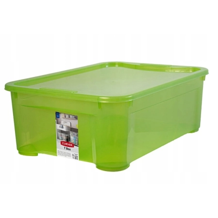 PUDEŁKO POJEMNIK 32L CURVER ORGANIZER Z POKRYWĄ ZIELONY T BOX