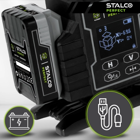 Laser krzyżowy 4D LLP4DG zielony STALCO PERFECT S058598012 STALCO PERFECT