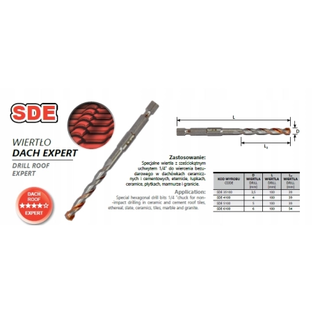 STARFIX WIERTŁO DO DACHÓWKI 5,0X100MM