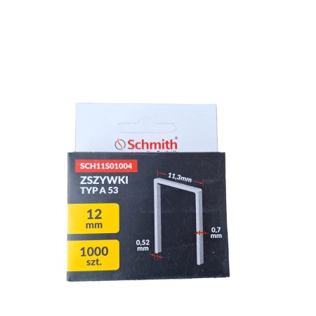 SCHMITH ZSZYWKI 12MM 1000 SZT DO TAKERA TYP A / 53