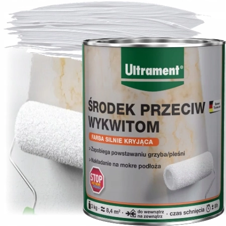 ULTRAMENT ŚRODEK PRZECIW WYKWITOM I WILGOCI 3 KG FARBA NA WILGOŚĆ I PLEŚŃ