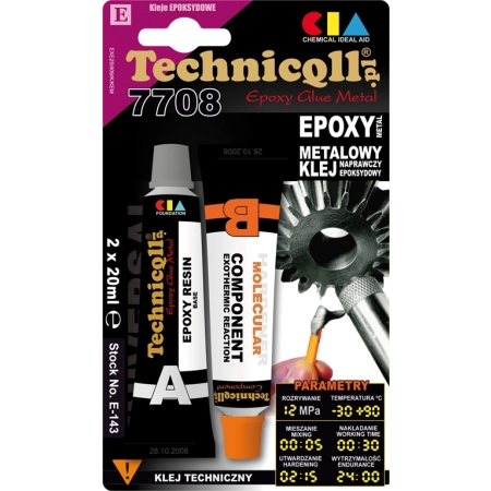 Technicqll Klej epoksydowy metalowy 2x 20 ml