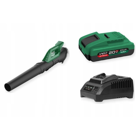 STALCO DMUCHAWA DO LIŚCI AKU BLS20-140 + BATERIA 4AH + ŁADOWARKA — zestaw 3 produktów