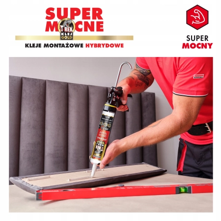 Klej montażowy uniwersalny Soudal T-REX GOLD STRONG 290 ml hybrydowy biały — zestaw 6 szt.
