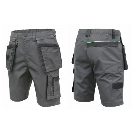 HOGERT SPODENKI KRÓTKIE ROBOCZE Z KIESZENIAMI LEMBERG SZARE R. 2XL 56