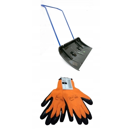 ŁOPATA ZGARNIACZ ODGARNIACZ DO ŚNIEGU SPYCH 80 CM + RĘKAWICE ZIMOWE 9 — zestaw 2 produktów