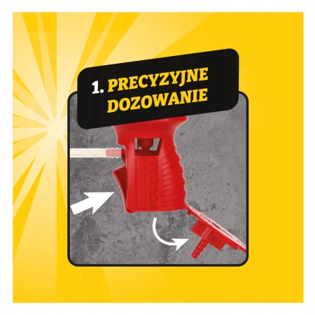 Pianka montażowa Soudal z aplikatorem Genius Gun 770ml nie wymaga pistoletu