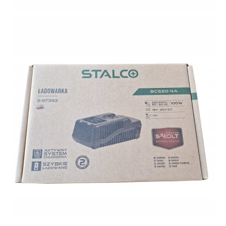 STALCO ŁADOWARKA AKUMULATORÓW BATERII S-VOLT BCS20-4A + AKUMULTOR 4AH — zestaw 2 produktów
