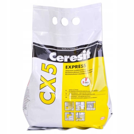 CERESIT ZAPRAWA CEMENTOWA SZYBKOWIĄŻĄCA CX5 worek - 5KG