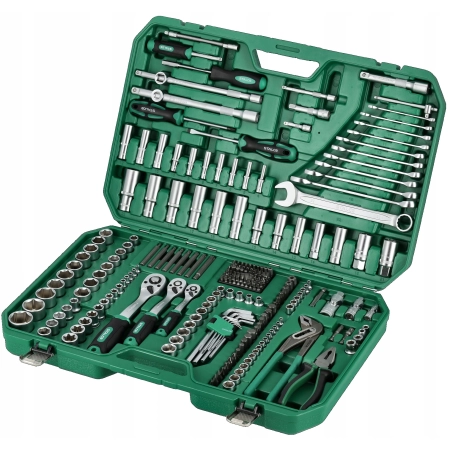 ZESTAW KLUCZY NASADOWYCH i NARZĘDZI 1/4'' 3/8'' 1/2'' 237 el. S011100237