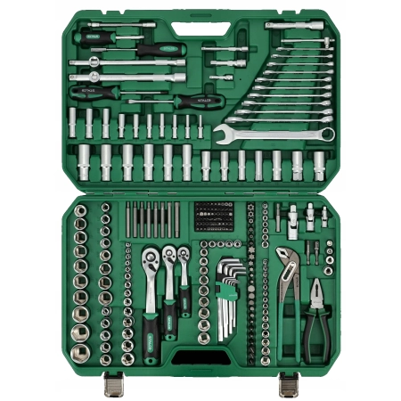 ZESTAW KLUCZY NASADOWYCH i NARZĘDZI 1/4'' 3/8'' 1/2'' 237 el. S011100237