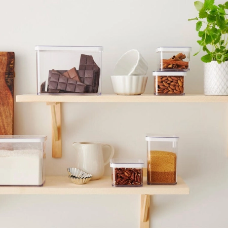Rotho pojemnik na produkty sypkie LOFT 0,5 l — zestaw 8 szt.