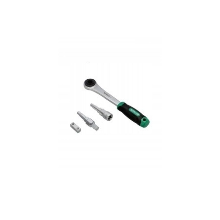 KLUCZE SZTORCOWE M,F + GRZECHOTKA ŚRUBUNKÓW + ADAPTER 1/2'' S-56268 STALCO