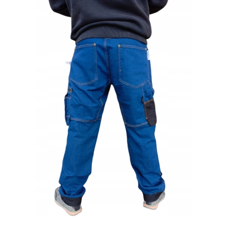 STALCO SPODNIE ROBOCZE DO PASA JEANS JEANSY CORDURA 3M ZAMEK YKK ROZ. L V2