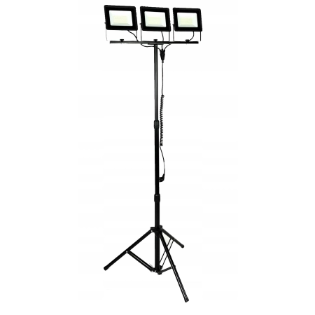 Naświetlacz LED 3x50W ZE statywem LAMPA LEDOWA NA STATYWIE HALOPAK HALOGEN