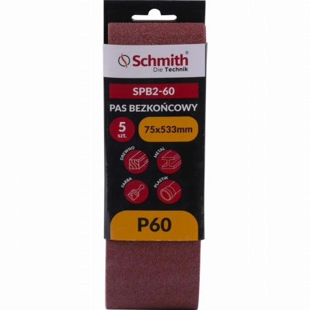 Pas bezkońcowy 75x533mm P60 5 szt.