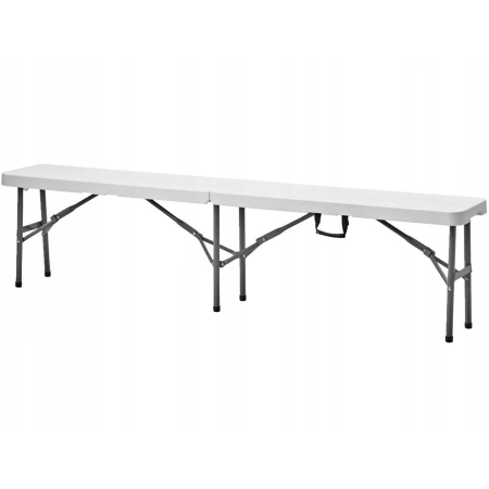 ŁAWA SKŁADANA SIEDZISKO ŁAWKA OGRODOWA 183x43x28cm STAL HDPE