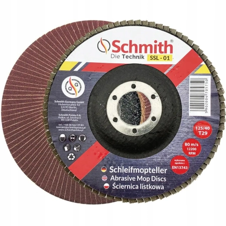Ściernica listkowa 125/40 Schmith SSL-01