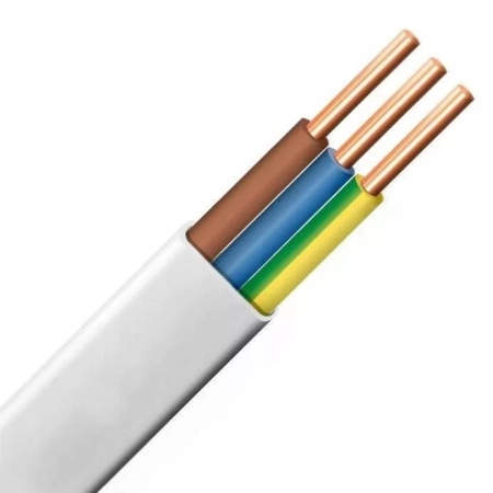 Przewód Płaski elektryczny, instalacyjny YDYp 3 x 2,5