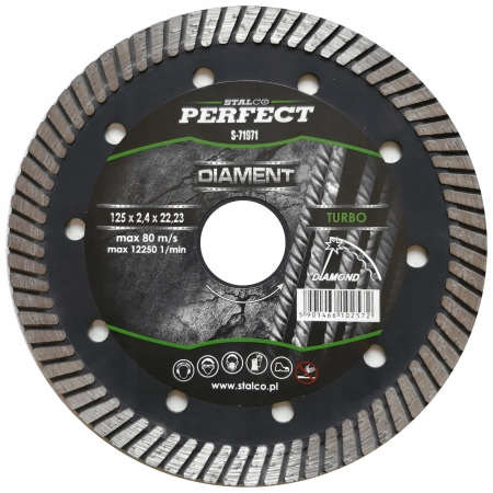 Tarcza diamentowa Stalco S-71971 125x22,2 mm TURBO