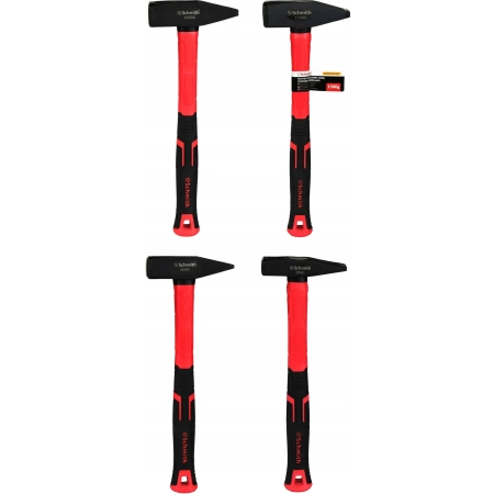 SCHMITH MŁOTKI ŚLUSARSKIE FIBERGLASS 200g 800g 1000g 1500g — zestaw 4 produktów