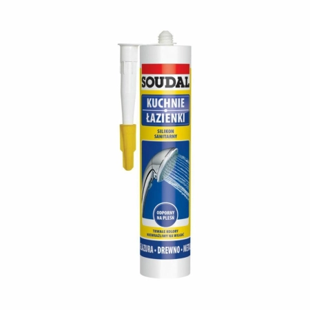 SOUDAL SILIKON SANITARNY 280 ML BIAŁY