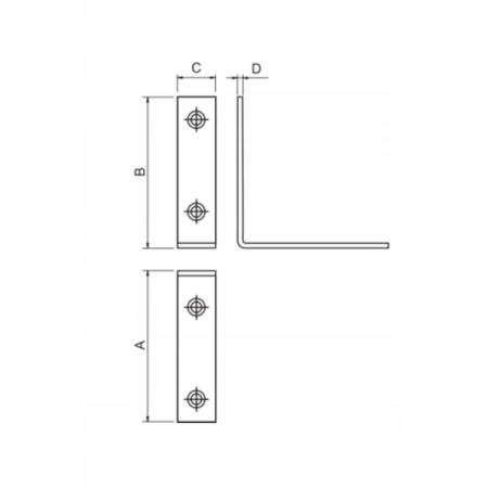 WKRĘT-MET KĄTOWNIK WĄSKI 100X100X20MM 4,0MM