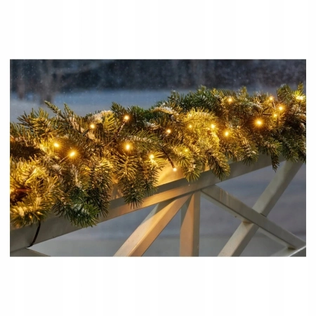 EKVIP LAMPKI CHOINKOWE LED 100 m IP44 1000 LED CIEPŁA BIAŁA