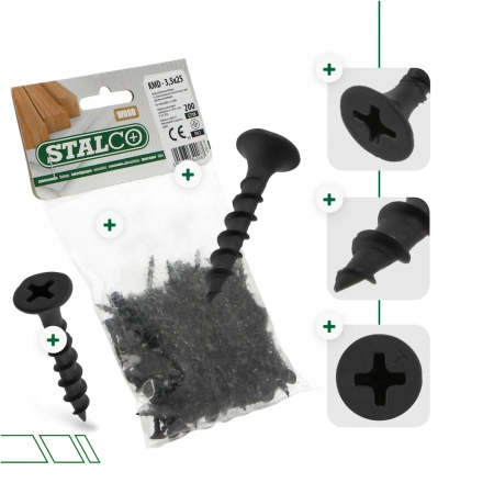 Wkręty do drewna Stalco 3,5 x 25 mm 200 szt.