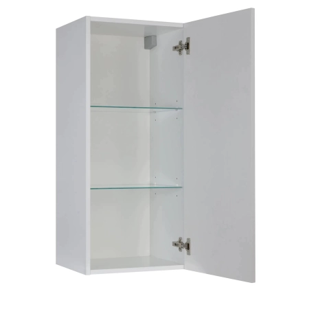 ASTOR SZAFKA WISZĄCA CARMEN 40CM SZKLANE PÓŁKI BIAŁA