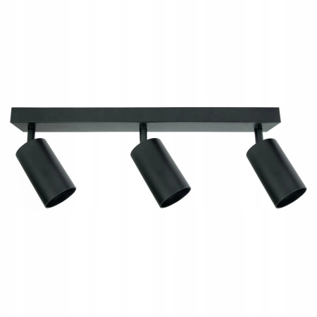Lampa kinkiet MADARA MINI 3xGU10 prostokąt czarna REGULOWANA