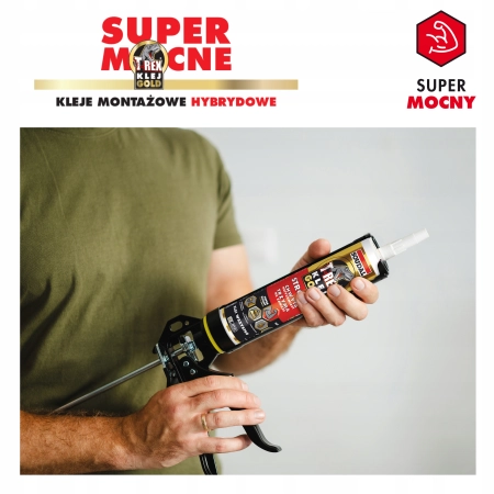 Klej montażowy uniwersalny Soudal T-REX GOLD STRONG 290 ml hybrydowy biały