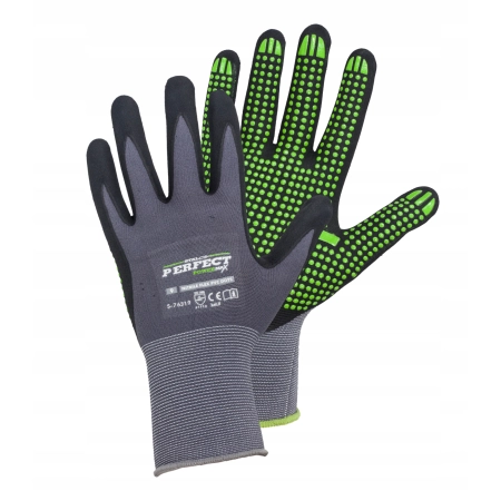 STALCO RĘKAWICE NYLONOWE NITRILE FLEX DOTS 11