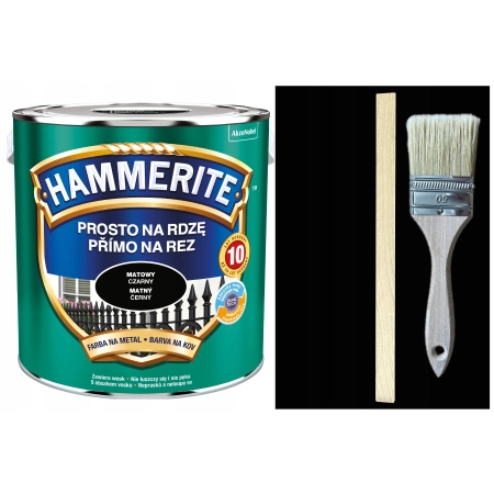 HAMMERITE Farba na rdzę Mat Czarny 2,5L