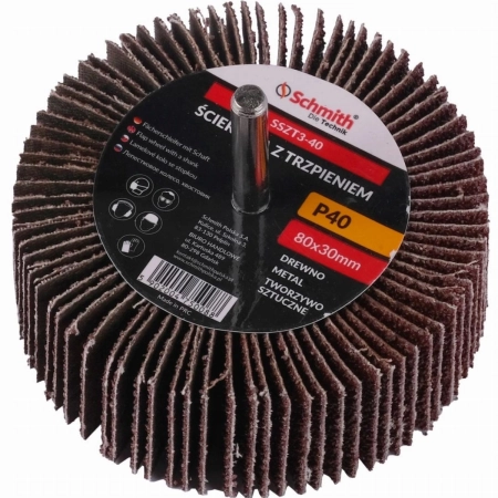 Ściernica z trzpieniem 80x30mm P40