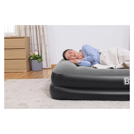 Bestway Materac dmuchany z wbudowaną pompką 203x152x46 cm 230 V [023898]