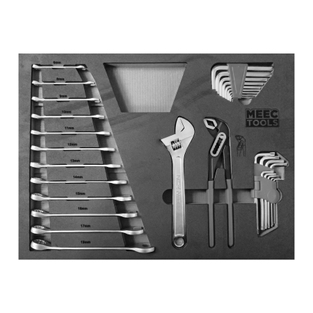 Meec Tools Wózek narzędziowy z wyposażeniem 167 el. 77x90x46 cm [012304]