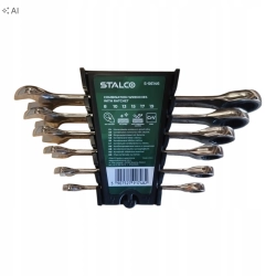 KLUCZE PŁASKO-OCZKOWE Z GRZECHOTKĄ S-56146 STALCO 6 elementów
